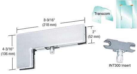 CRL Aluminum Finish Sidelite Transom Patch With INT300 Insert
