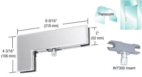 CRL Brushed Stainless Finish Sidelite Transom Patch With INT300 Insert