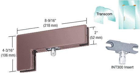 CRL Duranodic Bronze Finish Sidelite Transom Patch With INT300 Insert