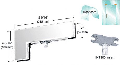 CRL Polished Stainless Finish Sidelite Transom Patch With INT300 Insert
