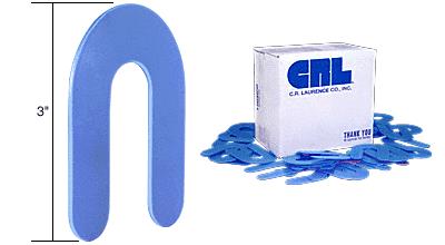 CRL 1/16" x 3" Plastic Horseshoe Shims - Package