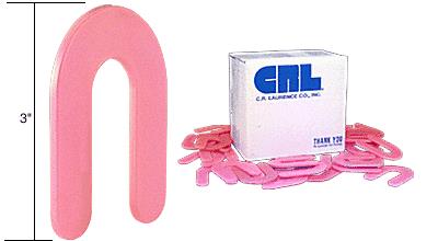 CRL 1/8" x 3" Plastic Horseshoe Shims - Package