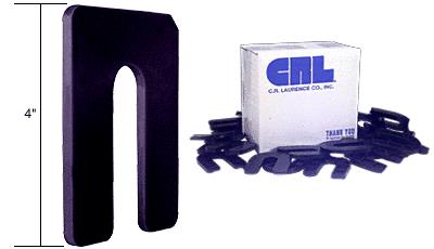 CRL Black 1/4" x 4" Jumbo Horseshoe Shims - 100 Pack