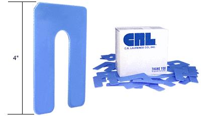 CRL Blue 1/16" x 4" Jumbo Horseshoe Shims - 100 Pack