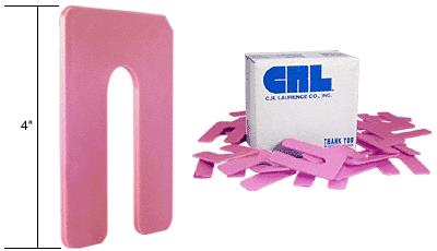 CRL Red 1/8" x 4" Jumbo Horseshoe Shims - 100 Pack
