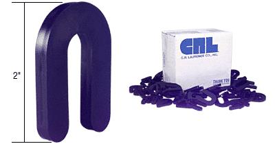 CRL Black 1/4" x 2" Plastic Horseshoe Shims - Package