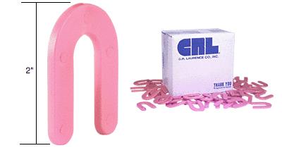 CRL Red 1/8" x 2" Plastic Horseshoe Shims - Package