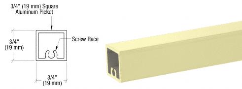 CRL Chromate 200, 300, 350, and 400 Series Square Pickets- 20'-1" Long
