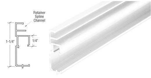CRL White Triple Track Bottom Screen Frame - 72 inch Long