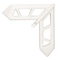 Pella 3/4" x 7/16" White Plastic Screen Frame Corner - 20 pack