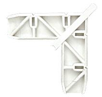 CRL Andersen 1" x 15/32" White Plastic Screen Door Frame Corner - 20 pack