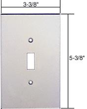 CRL Single Toggle Switch Acrylic Mirror Plate - Clear