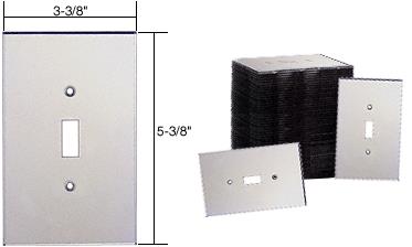 CRL Single Toggle Switch Acrylic Mirror Plate in 50pc Bulk Pack - Clear