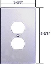 CRL Single Duplex Plug Acrylic Mirror Plate - Clear