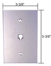 CRL Telephone Jack Acrylic Mirror Plate - Clear