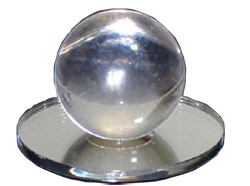 Clear Acrylic Large Ball Stick-On Mirror Knob