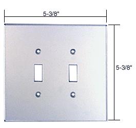CRL Double Toggle Acrylic Mirror Plate - Clear