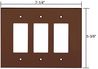 3X Decora Acrylic Mirror Plate - Bronze