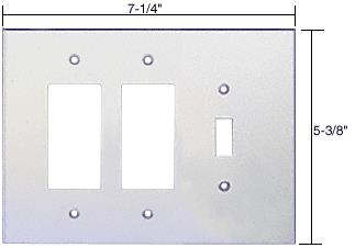 CRL Double Decora Switch Acrylic Mirror Plate - Clear