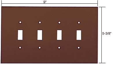 CRL 4X Toggle Acrylic Mirror Plate - Bronze