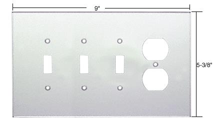 CRL Clear Duplex & Triple Toggle Acrylic Mirror Plate
