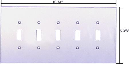 CRL 5X Toggle Acrylic Mirror Plate - Clear