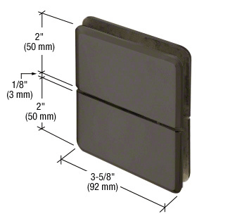 CRL Prima 02 Series Oil Rub Bronze Glass-To-Glass Mount Hinge