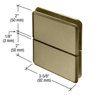 CRL Prima 02 Series Brushed Bronze Glass-To-Glass Mount Hinge