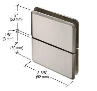CRL Prima 02 Series Brushed Nickel Glass-To-Glass Mount Hinge