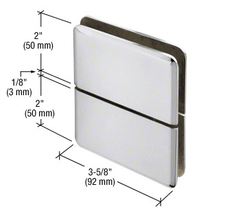CRL Prima 02 Series Polished Chrome Glass-To-Glass Mount Hinge