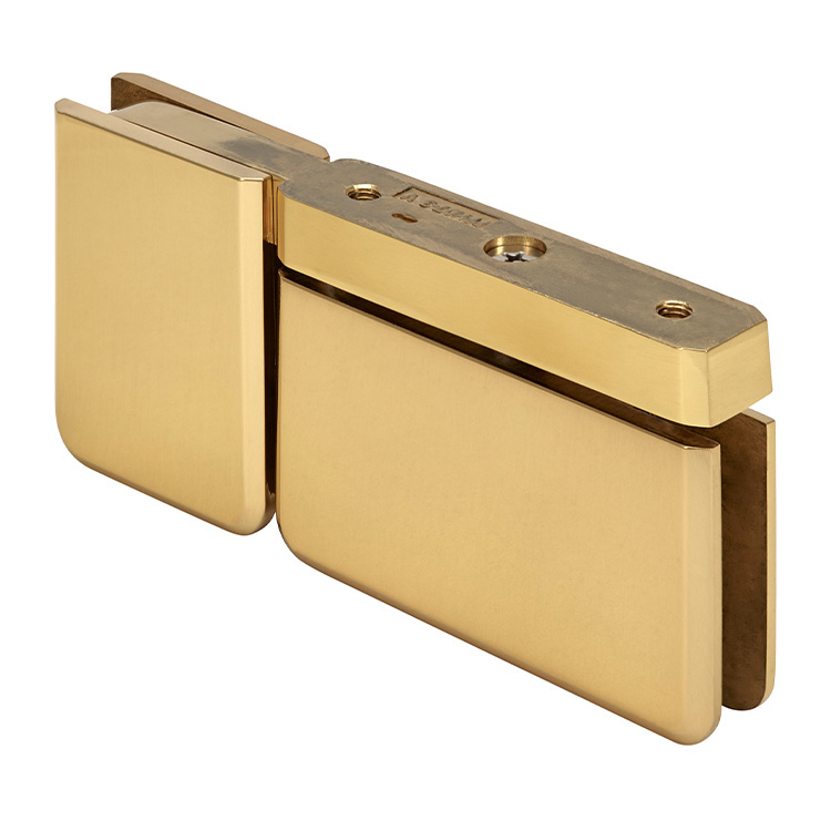 CRL Unlacquered Brass Prima Top and Bottom Mount Pivot Hinge with U-Clamp