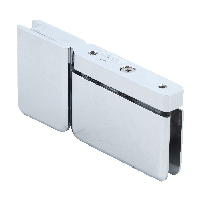 CRL Polished Chrome Prima Top and Bottom Mount Pivot Hinge with U-Clamp
