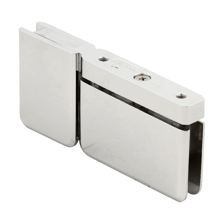 CRL Polished Nickel Prima Top and Bottom Mount Pivot Hinge with U-Clamp