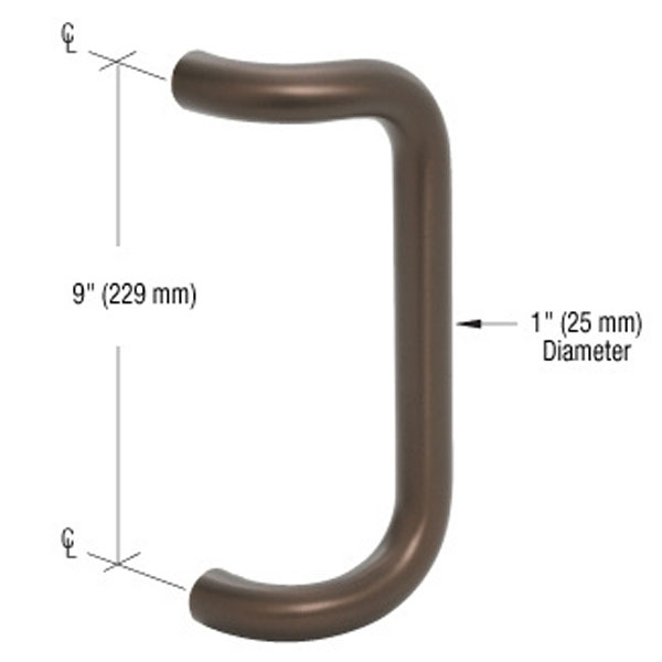 CRL Bronze 9" Centerline to Centerline Pull Handle