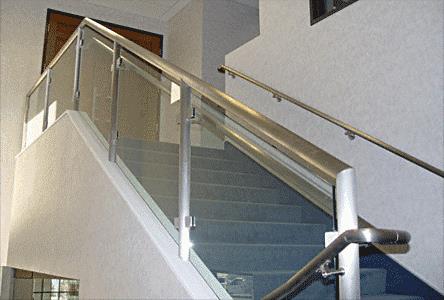 CRL Brushed Stainless Steel Schedule 40 Post Rail for Use with Glass Infill Panels