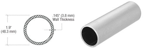 CRL Brushed Stainless 1-1/2" Schedule 40 Pipe Rail Tubing - 10 Ft