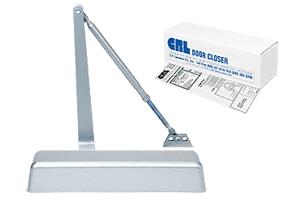 CRL PR50 Aluminum Finish Adjustable Spring Power Size 1 - 4 Surface Mount Door Closer
