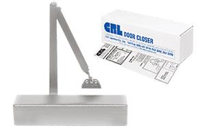 CRL PR70 Aluminum Finish Adjustable Spring Power Size 1/2 to 4 Surface Mount Door Closer