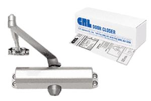 CRL PR80 Aluminum Finish Adjustable Spring Power Size 2 to 5 Surface Mount Door Closer