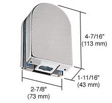 CRL PTH Series Brushed Stainless Bottom Door Patch Fitting