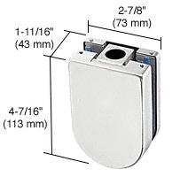 CRL PTH Series Clear Anodized Top Door Patch Fitting