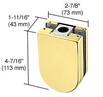 CRL PTH Series Polished Brass Top Door Patch Fitting