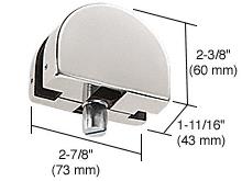 CRL PTH Series Polished Stainless Finish Top Transom Pivot Patch Fitting