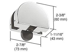 CRL PTH Series Clear Anodized Finish Top Transom Door Stop Patch Fitting