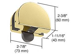 CRL PTH Series Polished Brass Finish Top Transom Door Stop Patch Fitting
