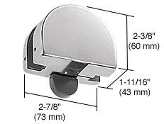 CRL PTH Series Brushed Stainless Finish Top Transom Door Stop Patch Fitting