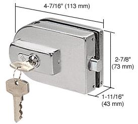 CRL PTH Series Brushed Stainless Finish Glass Mounted Patch Lock