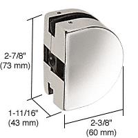 CRL PTH Series Polished Stainless Finish Glass Mounted Patch Lock Keeper