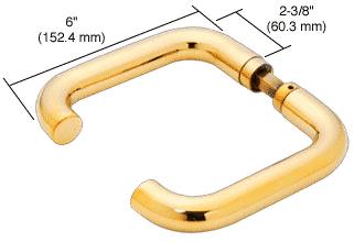 CRL Brass Finish PTH Series Tubular Style Lever Handles