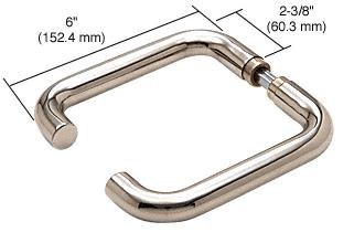 CRL Polished Stainless Finish PTH Series Tubular Style Lever Handles